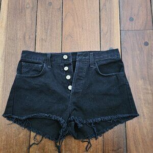 Black Brandy Melville Distressed Denim Shorts
